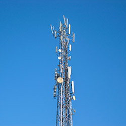 cellular radio communication antenna tower for mobile phone to support coverage area subscribers. voice communication and high speed  data  infrastruckture