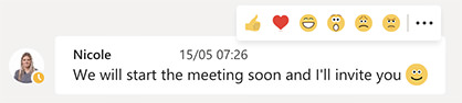 Microsoft Teams like a message